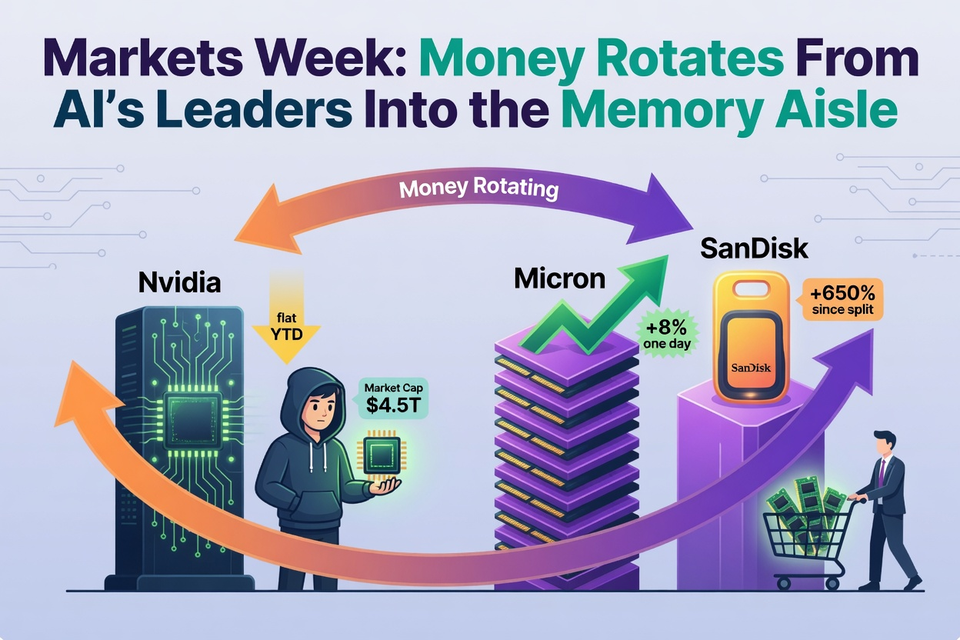 Markets Week: Money Rotates From AI’s Leaders Into the Memory Aisle