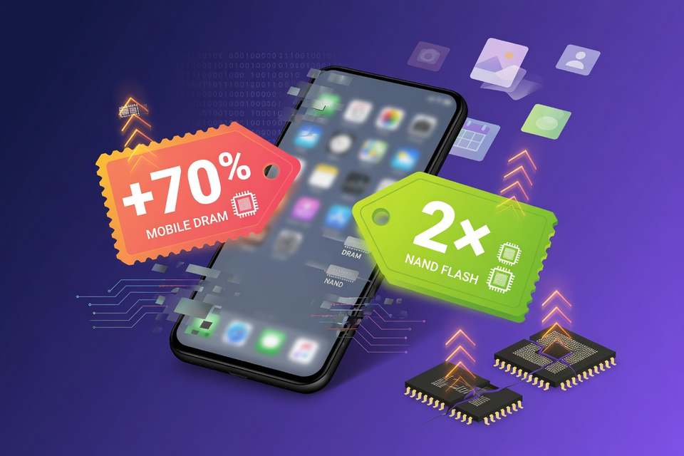 Losing Their Memory: Phone Makers Face 70 Percent DRAM and Doubled NAND Price Hikes