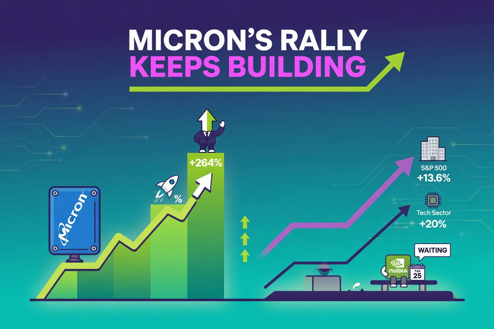 Micron’s Rally Keeps Building While Nvidia Waits on Feb. 25