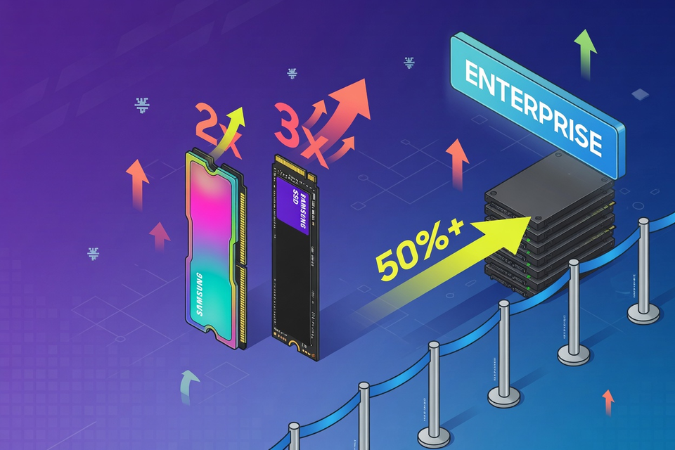 Samsung’s Memory Lapse: Consumer DRAM and SSDs Double as Enterprise Jumps the Queue