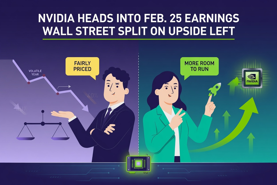 Nvidia Heads Into Feb. 25 Earnings With Wall Street Split on How Much Upside Is Left