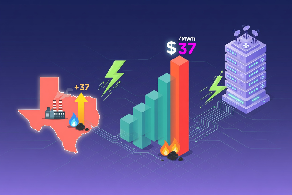 EIA Scenario Puts ERCOT 2027 Power Prices $37/MWh Higher If Data Centers Grow Faster
