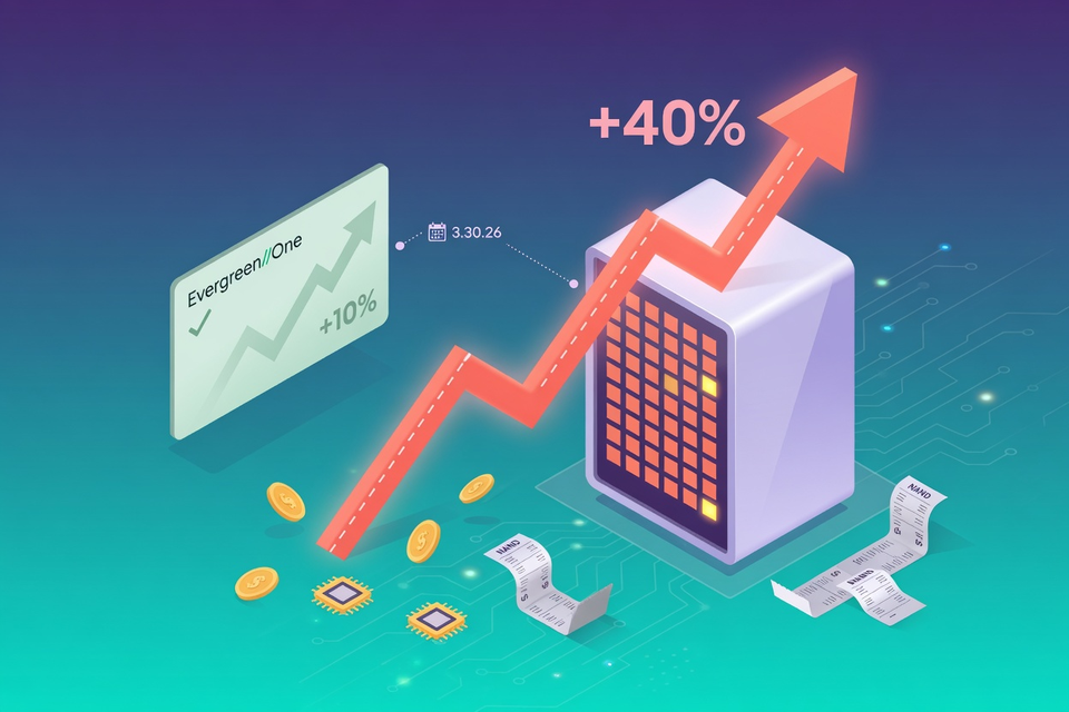 Not So Evergreen: Everpure Marks Flash Arrays Up 40 Percent as the NAND Bill Comes Due