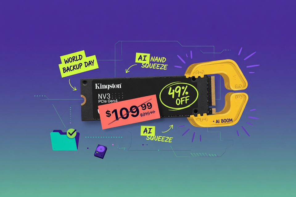 Backup Day, Marked Up: AI’s NAND Squeeze Leaves 1TB SSD Deals Starting at $109