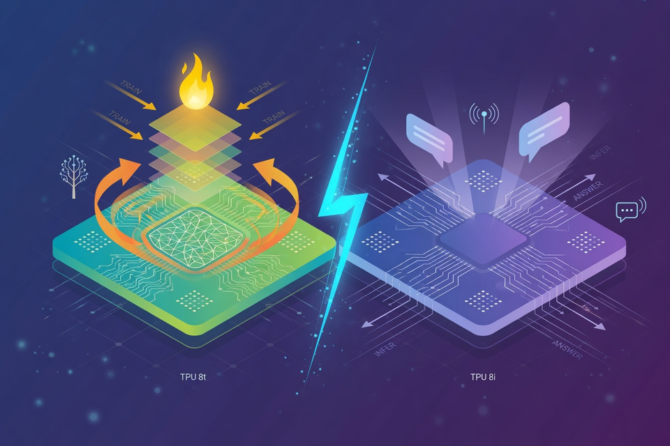 Google Splits Its Eighth-Generation TPU in Two: TPU 8t Trains, TPU 8i Answers