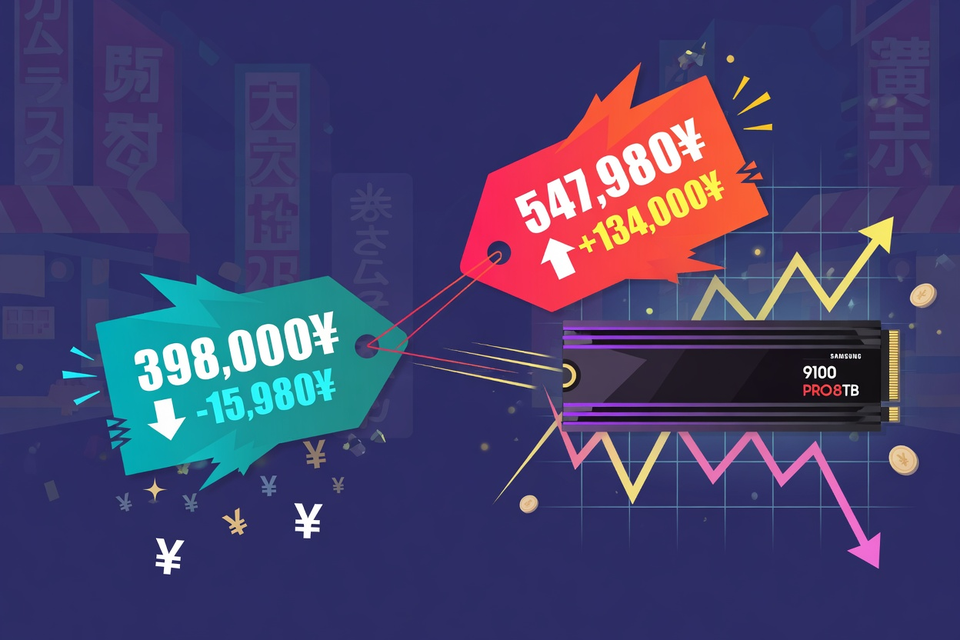 Akihabara’s Flash Crash Goes the Wrong Way: Samsung 9100 PRO 8TB at 547,980 Yen
