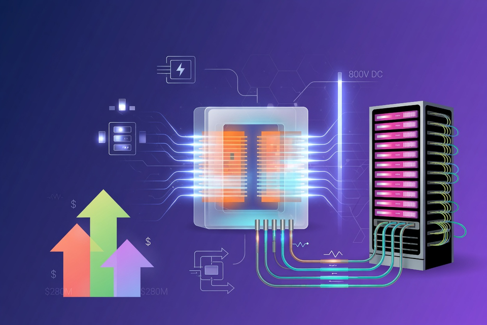 Solid-State Transformer Makers Raise $280 Million as AI Racks Push Data Center Power Toward 800 Volts DC