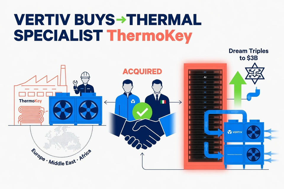 Vertiv Buys Thermal Specialist ThermoKey as Israeli AI Firm Dream Triples to $3 Billion