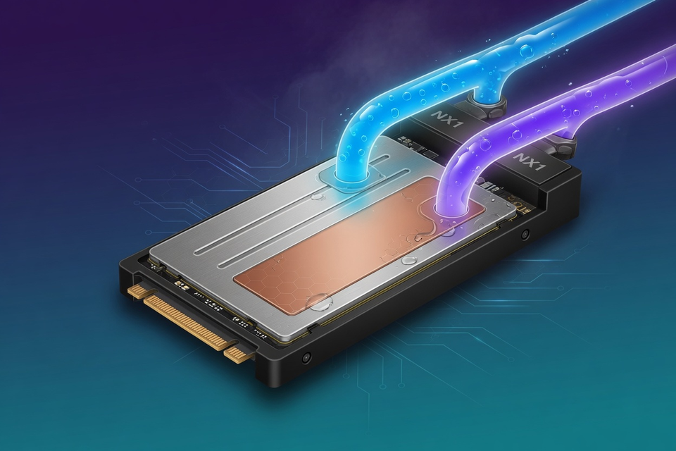 Cold Storage: Kioxia Pipes the Liquid Loop Straight Into the SSD
