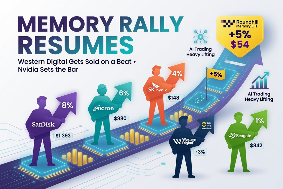 Memory Rally Resumes as Western Digital Gets Sold on a Beat and Nvidia Sets the Bar