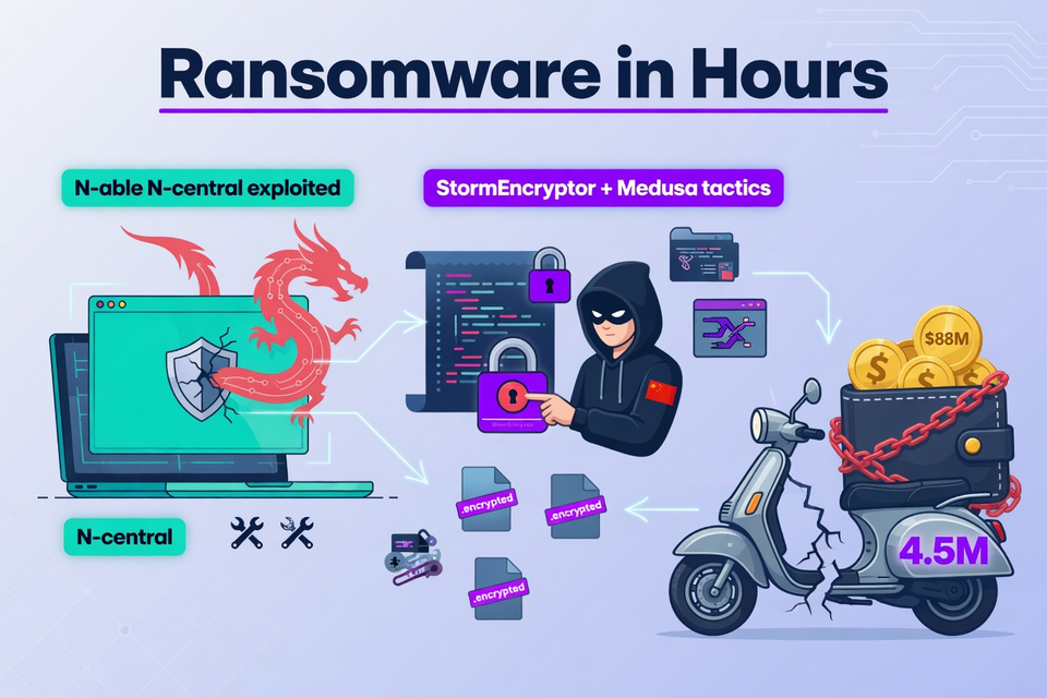 Ransomware in Hours, 4.5 Million Scooter Accounts, and an $88 Million Wallet Heist