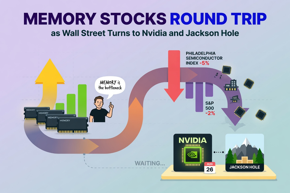 Memory Stocks Round Trip as Wall Street Turns to Nvidia and Jackson Hole