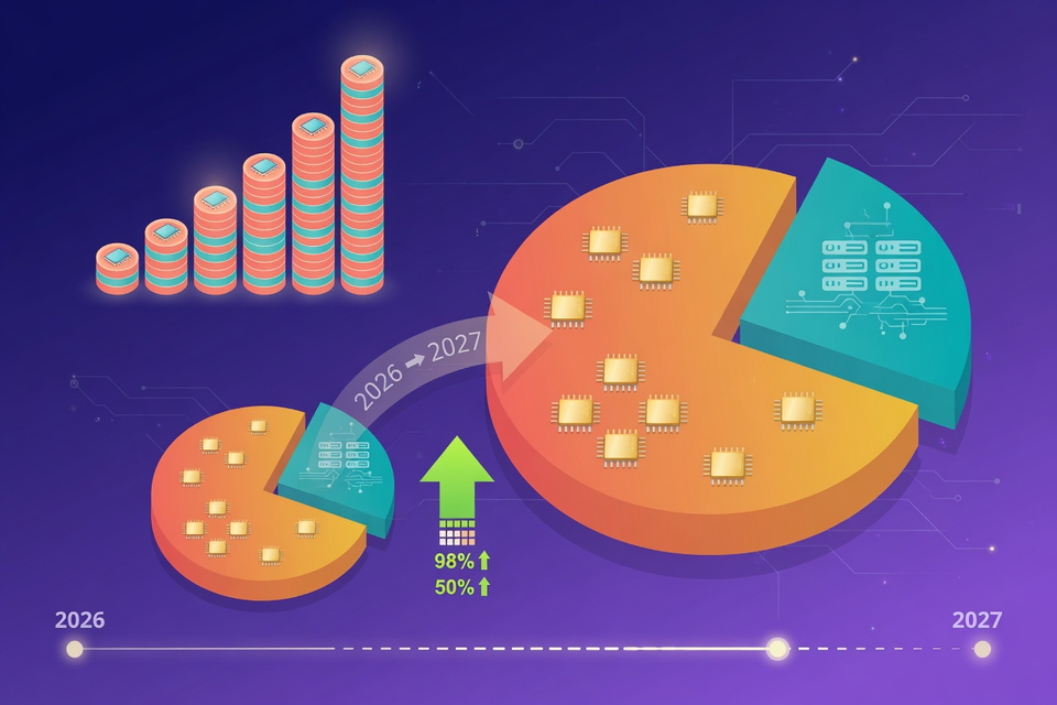 Two-Thirds of the Bill: TrendForce Sees Memory Eating the AI Budget by 2027