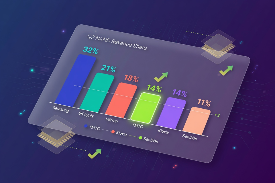 Counted Again: Counterpoint’s Q2 NAND Table Lifts YMTC Level With Kioxia in Revenue