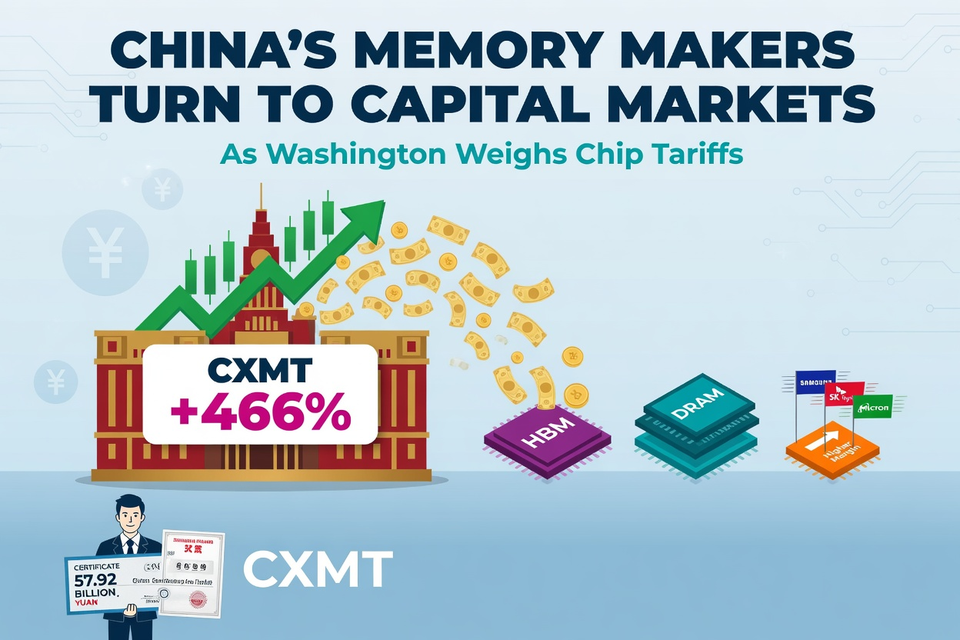 China’s Memory Makers Turn to Capital Markets as Washington Weighs Chip Tariffs