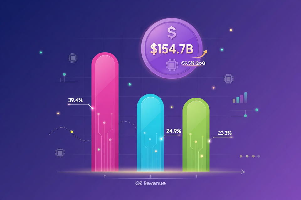 Counted Twice: TrendForce Puts Q2 DRAM at $154.7 Billion and Samsung at 39.4%