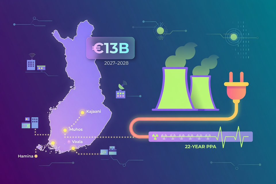 Google Puts €13 Billion Into Finland Data Centers With a 22-Year Nuclear PPA