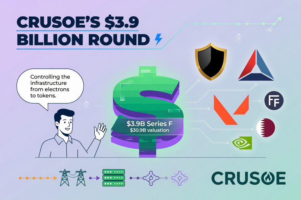 Crusoe’s $3.9 Billion Round Anchors a Heavy Week for AI Funding