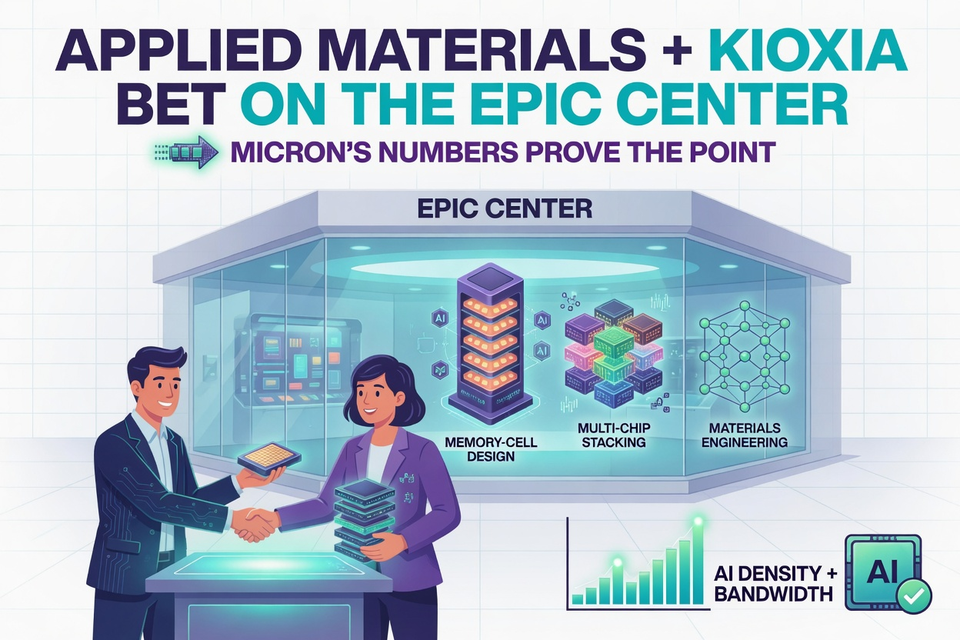 Applied Materials and KIOXIA Bet on the EPIC Center as Micron's Numbers Prove the Point